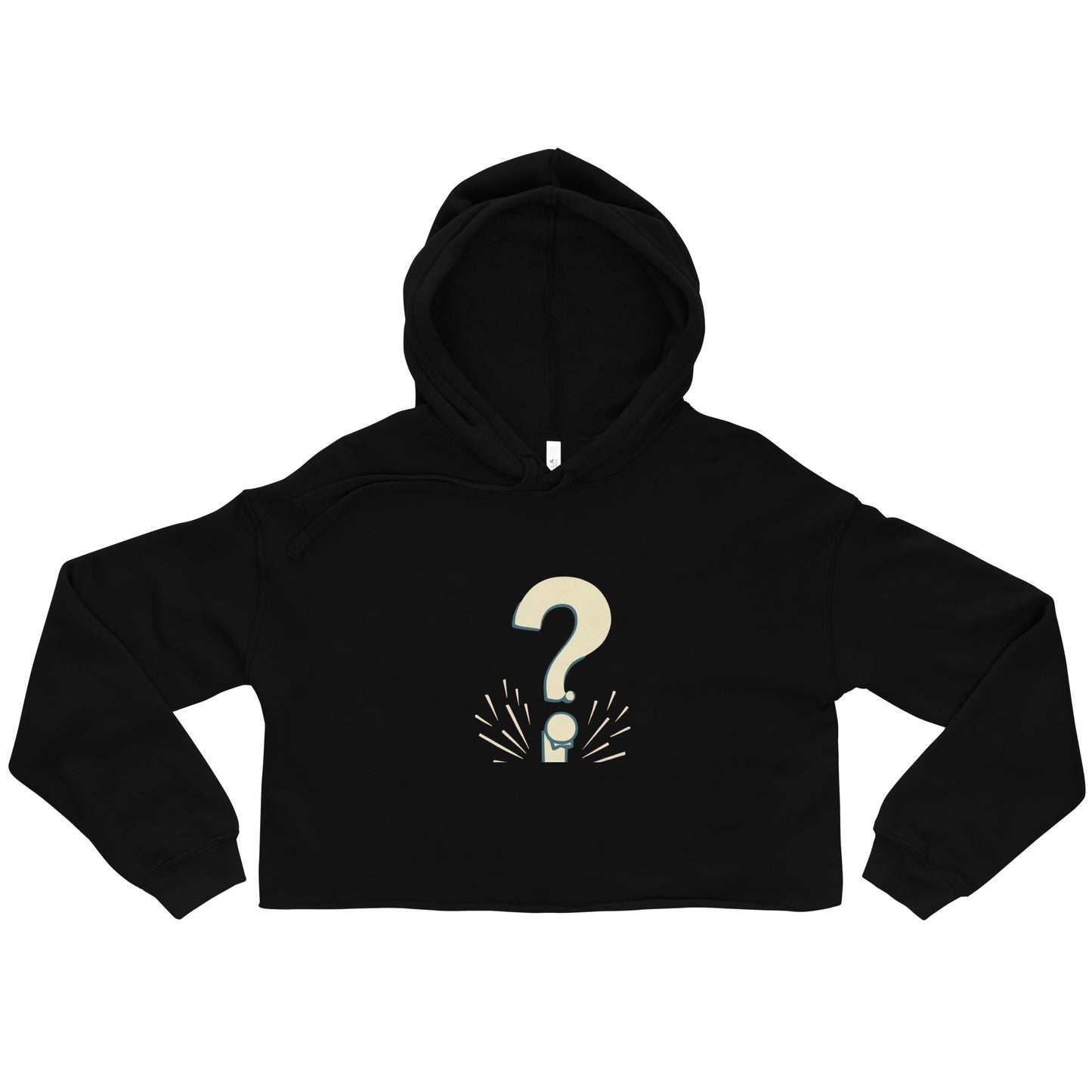 Questions Cropped Hoodie