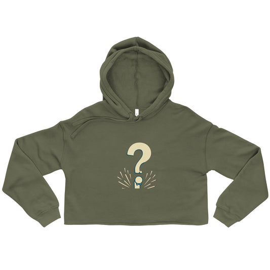 Questions Cropped Hoodie